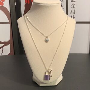 Torrid Silver Necklace with  Lock Pendant